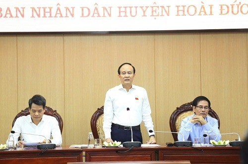 Đoàn giám sát số 1 giám sát công tác quy hoạch xây dựng tại huyện Hoài Đức, Đan Phượng